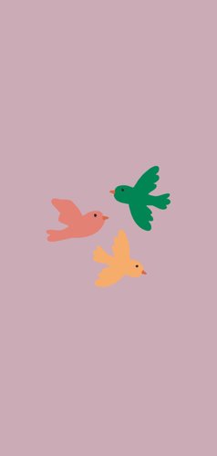 Felicitatiekaart verlof kleurrijk met vogeltjes 2