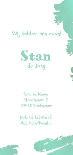 Geboorte hip dubbel langwerpig kaartje met lief girafje 3