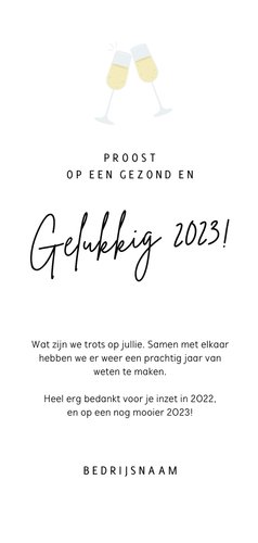 Grappige nieuwjaarskaart champagne - knallen in 2023 3