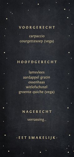 Grappige stijlvolle bestek menukaart voor een kerstdiner 3