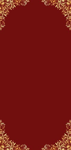 Hindoestaanse trouwkaart met bruidspaar illustratie Achterkant