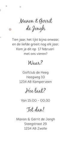 Jubileumkaart '12,5 jaar getrouwd!' met confetti 3