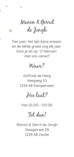 Jubileumkaart '12,5 jaar getrouwd!' met confetti 3
