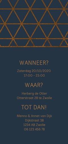 Jubileumkaart 25 jaar geometrisch patroon 3