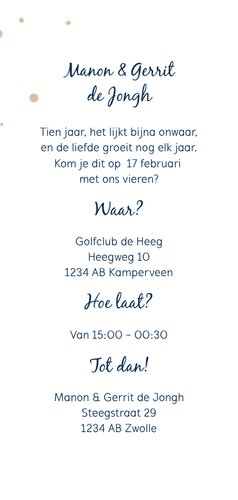 Jubileumkaart '25 jaar getrouwd!' met confetti 3