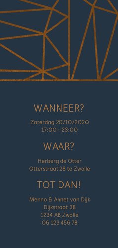 Jubileumkaart 40 jaar geometrisch patroon 3