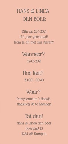 Jubileumkaart 'Let's celebrate 12,5 years of love' 3