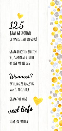 Jubileumkaart uitnodiging champagne 3