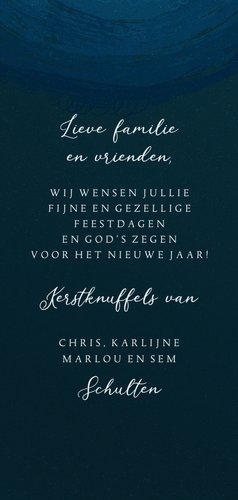 Kerstkaart christelijk met brandende kaars 3