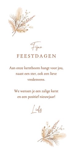 Kerstkaart fotokaart fotocollage stijlvol sneeuwvlokken Achterkant