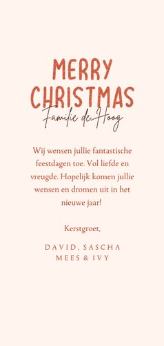 Kerstkaart met illustratie van een hertje 3