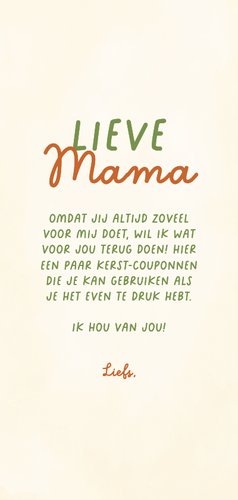 Kerstkaart uitknipbare XMAS coupons 3