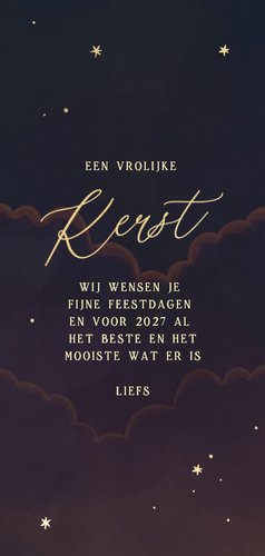 Langwerpige kerstkaart kerstman in een luchtballon 3