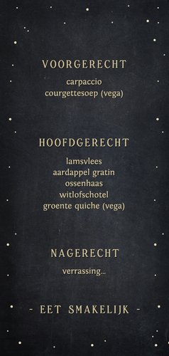 Leuke menukaart kerstdiner zakelijk met bestek kerstboom 3