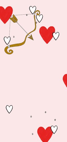 Leuke valentijnskaart met quote over liefde met illustraties Achterkant