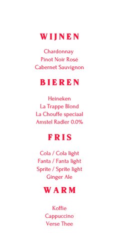 Menukaart hip modern grafisch roze rood hartje romantisch 2