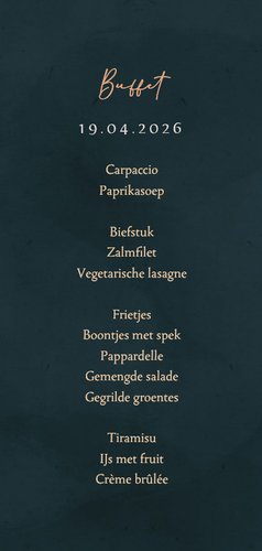 Menukaart met klassieke bloemen 3