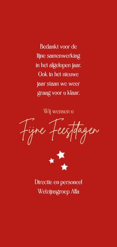 Nieuwjaar Laten we samen een mooi jaar maken Achterkant