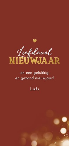 Nieuwjaarskaart fotocollage hartjes liefdevol nieuwjaar 3