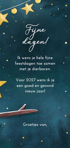 Nieuwjaarskaart vogel met een ster lichtpuntje  3