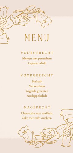 Romantisch stijlvolle menukaart voor de kerst Achterkant