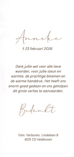 Rouw bedankkaart tulpen zacht pastel 3