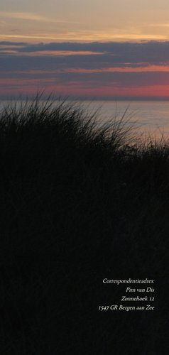 Rouwkaart strand zonsondergang 2