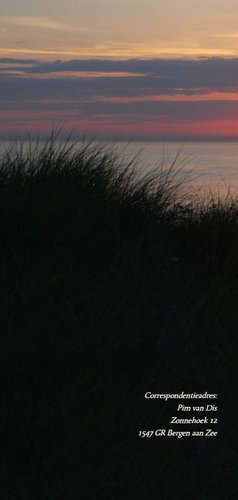 Rouwkaart strand zonsondergang 2