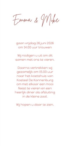 Trouwkaart droogbloemen dreamcatcher bohemian 3