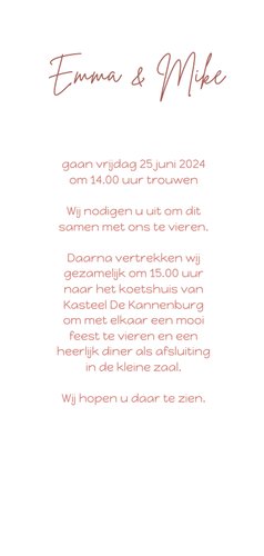 Trouwkaart droogbloemen macrame 3