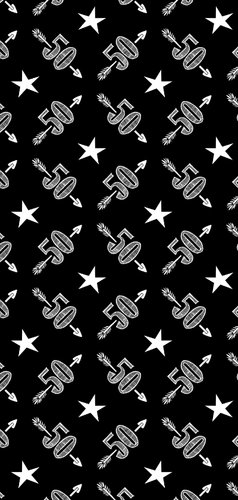 Uitnodiging born in 1976 - 50 years of being fabulous Achterkant