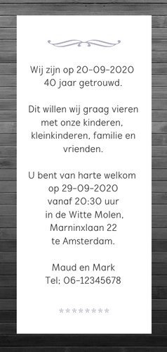 Uitnodiging feest label B RB 3