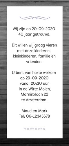 Uitnodiging feest label B RB 3