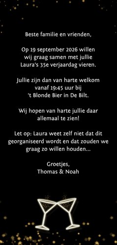 Uitnodiging Golden Ticket RB Achterkant