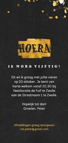 Uitnodiging goudlook 1976/2026 met foto 3