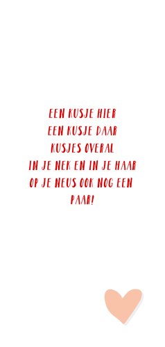 Valentijnskaart rood met jou is alles leuker 3
