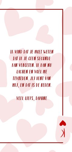 Valentijnskaart You are the king of my heart met hartjes 3