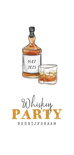 Whiskey kaart proeverij feest drankenkaart Achterkant