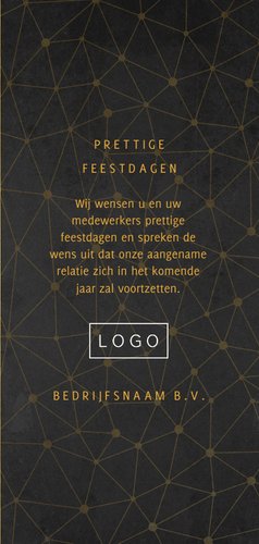 Zakelijke kerstkaart verbinding thema gouden 2022 3