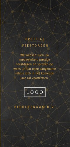 Zakelijke kerstkaart verbinding thema gouden 2023 3