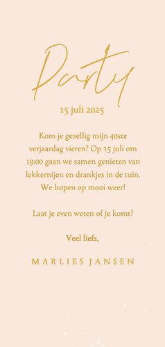 Zomerse uitnodiging verjaardag feestje met citrus fruit 3