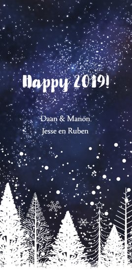 Kerstkaart Merry Christmas sneeuw en foto | Kaartje2go
