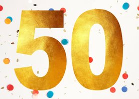 50 felicitatie confetti