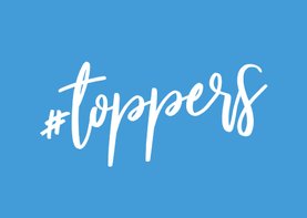 Bedankkaartje hashtag toppers 