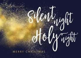 Christelijke kerstkaart Silent Night