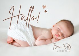 Foto-geboortekaartje met je mooiste babyfoto