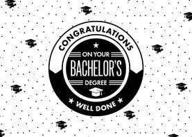 Geslaagd kaart congratulations on your Bachelor's degree