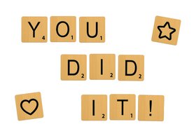 Geslaagd Scrabble You Did It