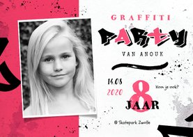 Graffiti kinderfeestje meisje creatief stoer foto lettering