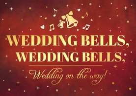 Grappige kerst Save the Date kaart - Jingle wedding bells